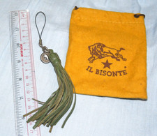 Vintage  NEW IL BISONTE Leather Phone Strap Key Ring Key Chain