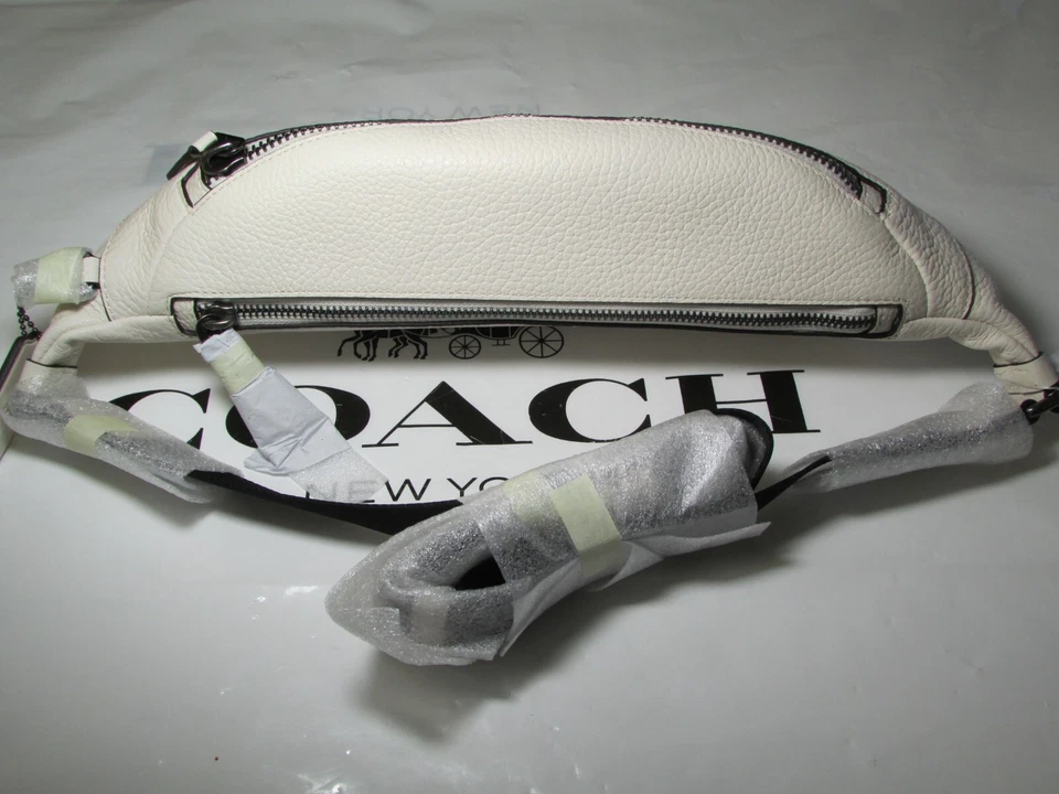NWT Coach Pebble Leather Warren Belt Bag With Horse And Carriage C4137 Chalk - Image 3 of 4