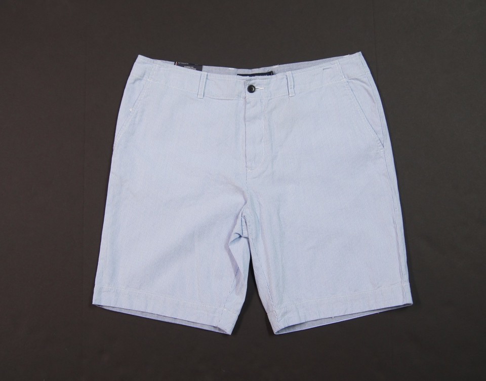 TOMMY HILFIGER Men Classic Fit Lightweight Pincord Stripe Casual Shorts