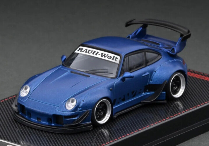 Ignition Model Matte Blue Metallic RWB-Porsche 993 1:64 Scale Diecast Car IG2150