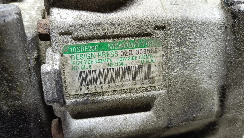 DODGE JOURNEY A/C COMPRESSOR JC, 3.6, PETROL, 07/11-12/16 11 12 13 14 15 16 - image 2 of 2
