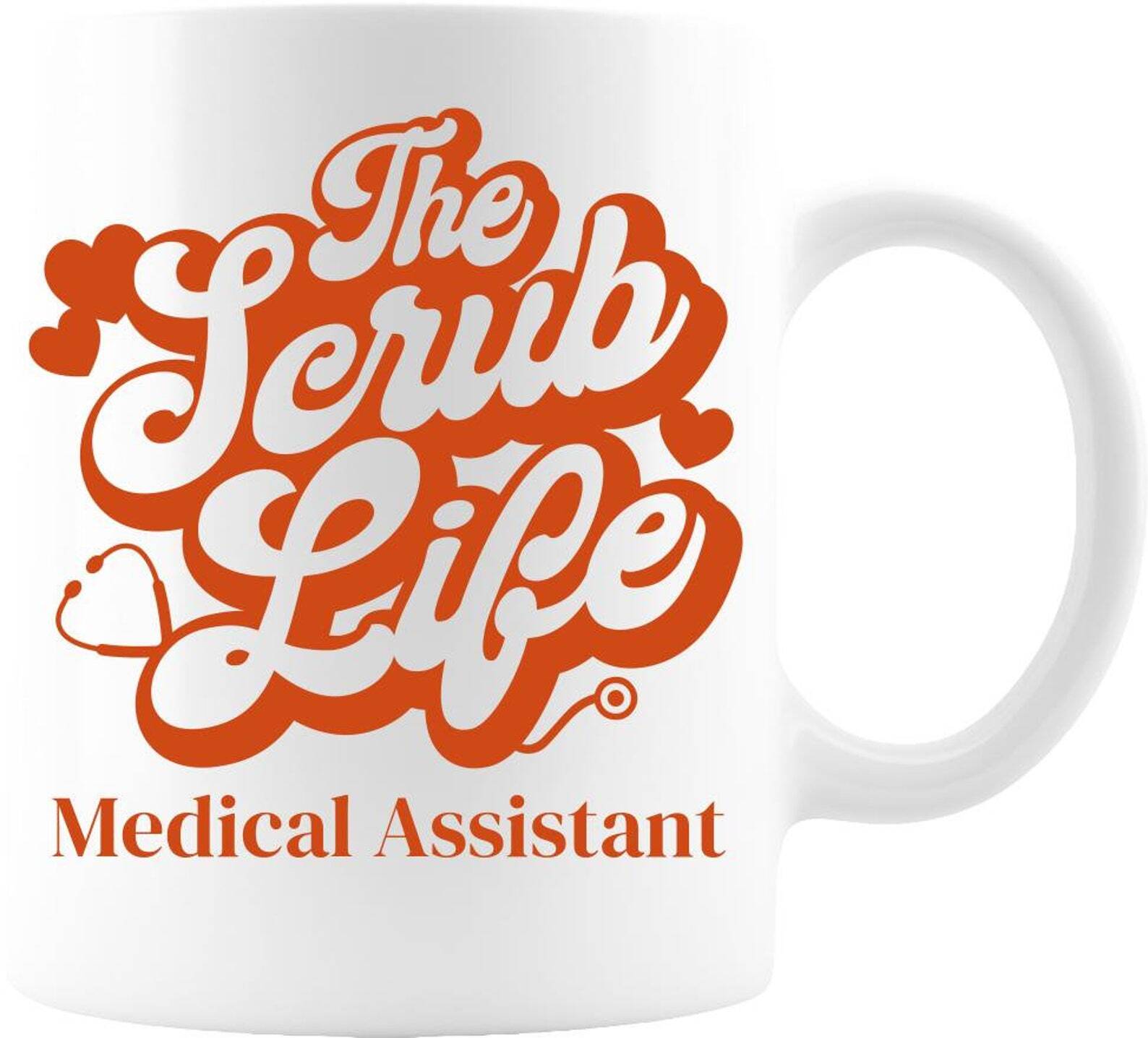 The Scrub Life Custom Personalize Text 11 Ounce Ceramic Coffee Mug Tea Cup Idea