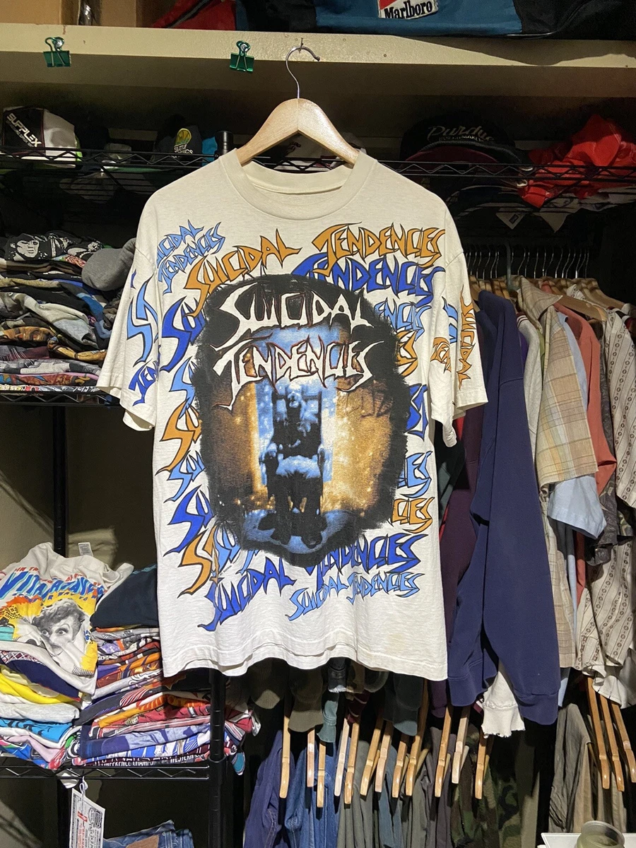 Vintage Suicidal Tendencies AOP 1990's Grunge Band T-Shirt Mens