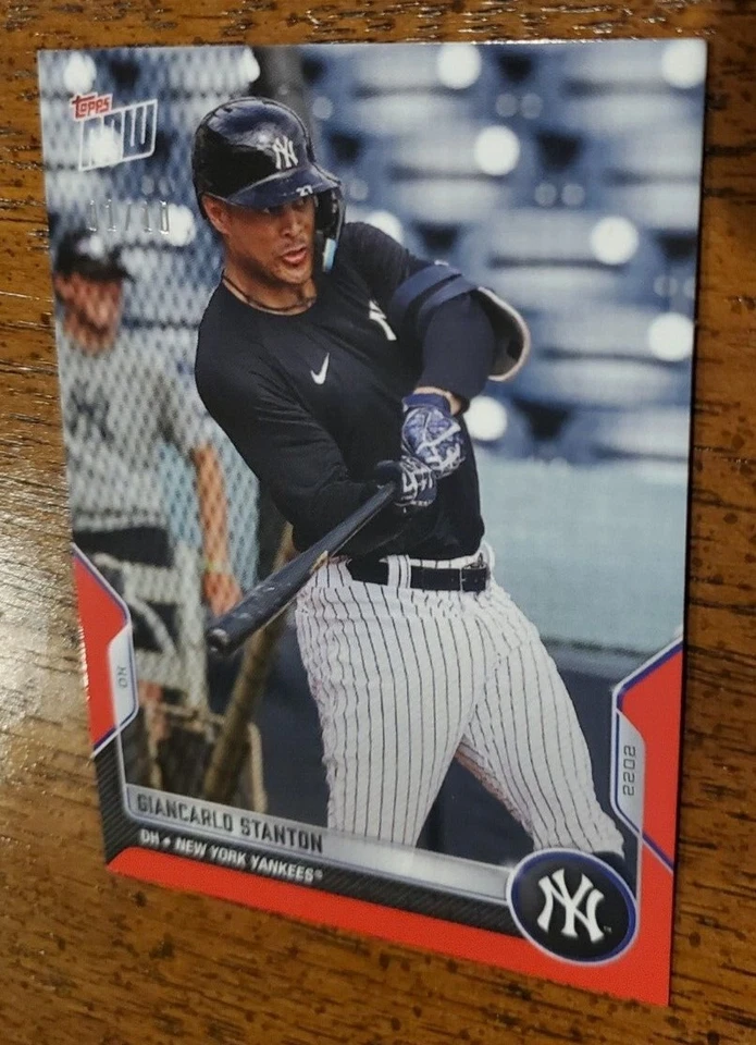 2022 Topps Now #OD-34 Giancarlo Stanton New York Yankees /10 Red Insert Parallel - Image 3 of 4