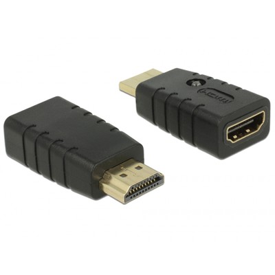DeLOCK Adapter HDMI (Stecker) > HDMI (Buchse), EDID Emulator, schwarz