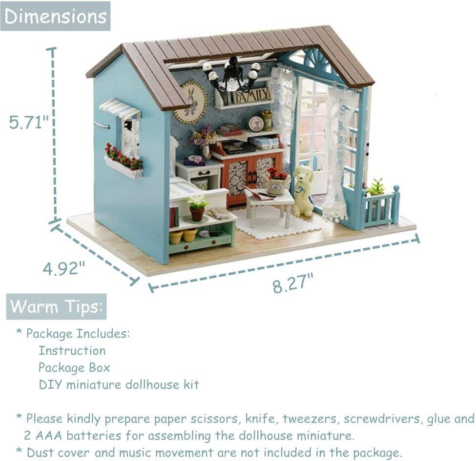 Rolife DIY Miniature Dollhouse Kit Craft Kit for Adults to Build Tiny  Things Gift for Birthday Christmas(Light Music Bar), doll house musica 