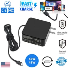 65W USB-C Type-C Adapter Laptop Charger For Lenovo/HP/Samsung/Acer Chromebook