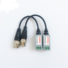 2 Pcs CCTV Camera Passive Video Balun BNC Connector Coaxial Cable Adapter DVR