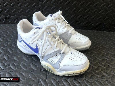 RARE Nike City Court 7 Tennis 488327-100 Low White Blue Leather