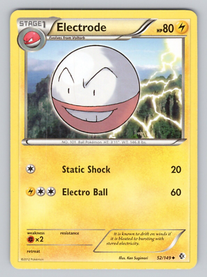 2012 Electrode Pokemon Card Boundaries Crossed Base Set #52/149 | eBay