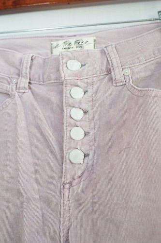 Pantaloni We theFree People Sun Chaser in velluto a coste smerigliato lilla nuovi con etichetta taglia 25 - Foto 2 di 10