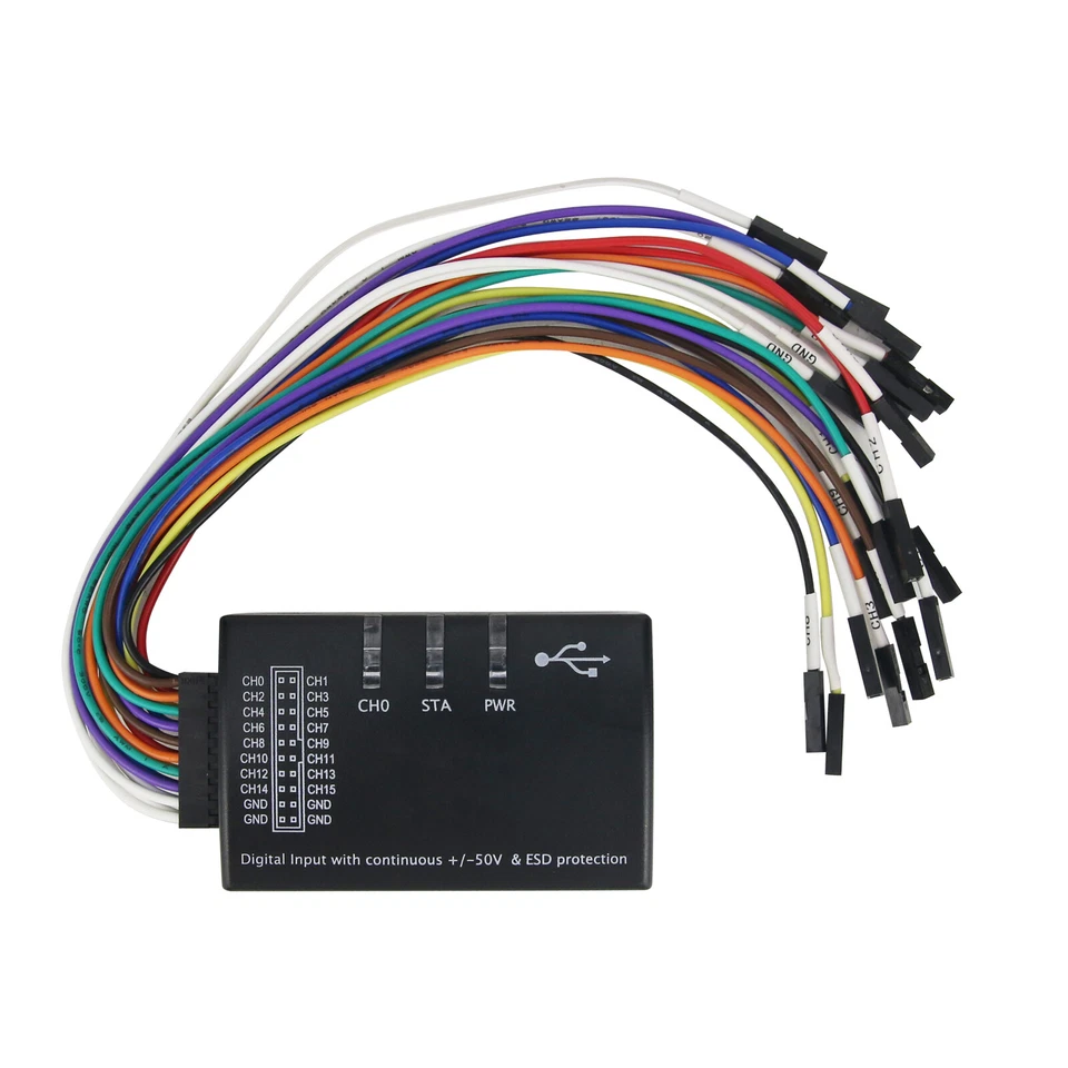 USB Logic Analyzer 100M Max Sample Rate 16CH Support 1.2.10 Software 1PCS New - Image 2 of 4