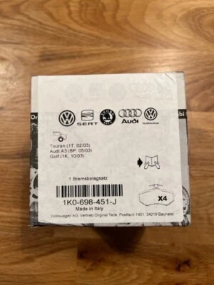 Original VW Bremsbeläge 4x Golf, Audi A3, Touran 1K0 698 451 J - Bild 1 von 2