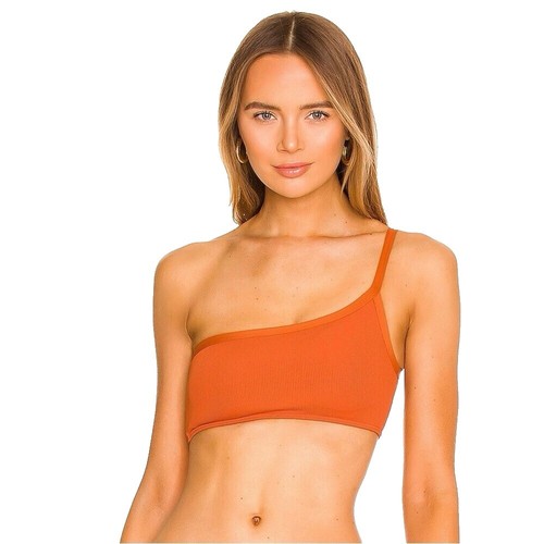 NWT L*Space D Eco Chic Repreve Fisher Top tangerine Orange 118741