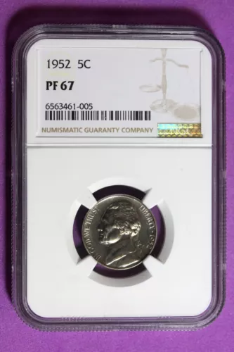 1952 NGC PF67 Jefferson Nickel #B34305