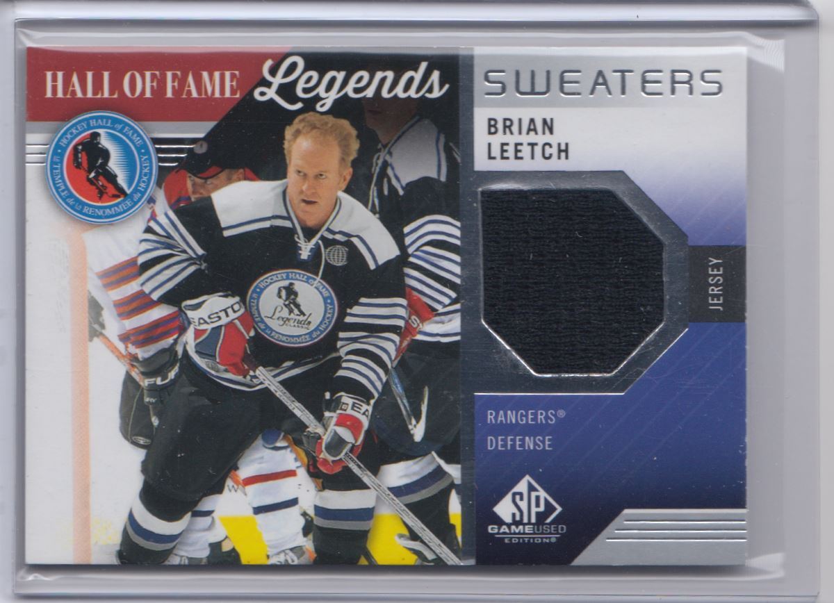 2021-22 SP Game Used HOF Legends Sweaters Brian Leetch New York