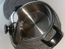 Pentola AMC interna. 20 cm + Coperchio Pentola in Acciaio Inox 2,3 Litri, Profondità 7 cm (Nuovo)