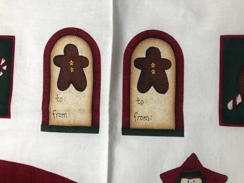 Vintage Vollstoff Panel Flüsternde Kiefern Weihnachtsstrümpfe Volkskunst - Leslie Beck - Bild 13 von 13