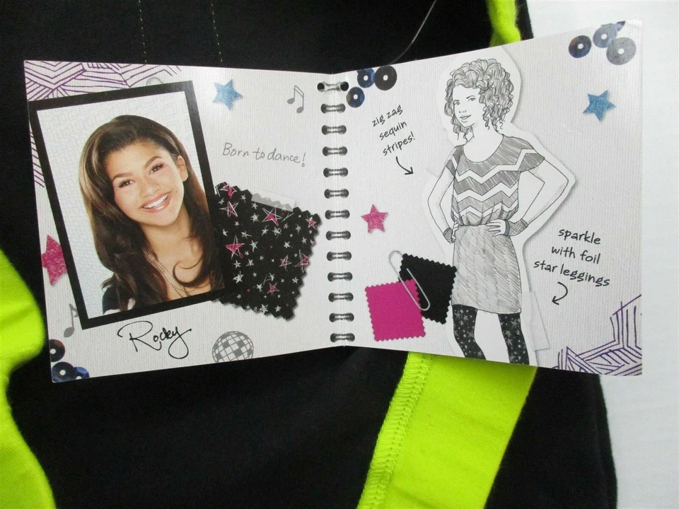 new DISNEY REMIX Youth Girl's Size XL Knit Black/Lime Pencil Skirt - Image 4 of 4