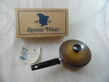 Rare Revere Ware 8101 Color Clad Desert Sand Yellow 1 Qt Covered Sauce Pan & Lid