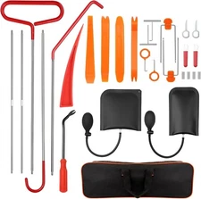 28pcs Auto Lockout Set Stainless 5th Wheel Pin Puller, 67-Inch Pull Hook, J Hook