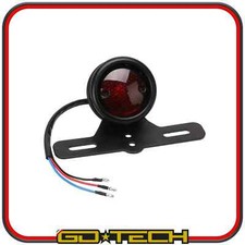 FANALE FARO STOP POSTERIORE LED MOTO CAFE RACER CUSTOM con PORTATARGA LUCE TARGA
