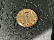 PIAGET QUARTZ MOVEMENT AND CUSTOM 18K DIAMONDS DIAL FOR PARTS OR RESTORATION 