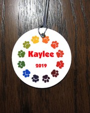Puppy Dog Paws Christmas Tree Ornament custom 2021 personalized