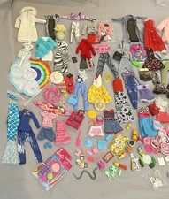BARBIE & OTHER DOLLS 400 PCS LOT-100PCS CLOTHING+ 300 MIXED ACCESSORIES-NO DOLLS