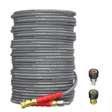 Heliwoo 125FT Pressure Washer Hose 4200PSI 1/4" Flexible Wire Extension Hose