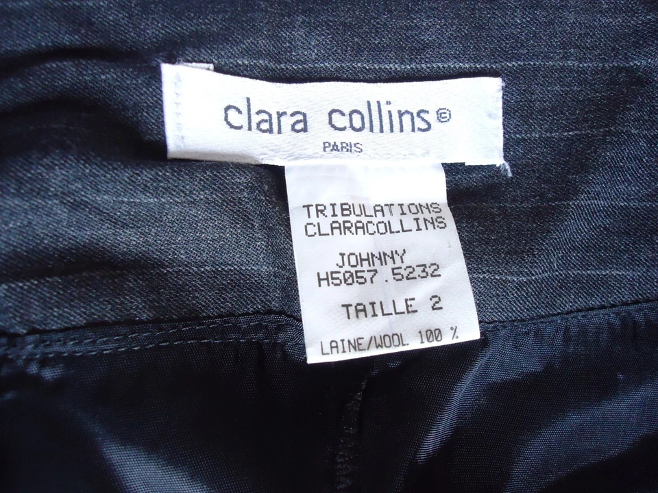 CLARA COLLINS Jupe laine grise T2 ou 40 - Photo 3/3