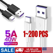 USB Type C Data Cable 5A Fast Charging USB-A to USB-C Charger lot Cord For Phone