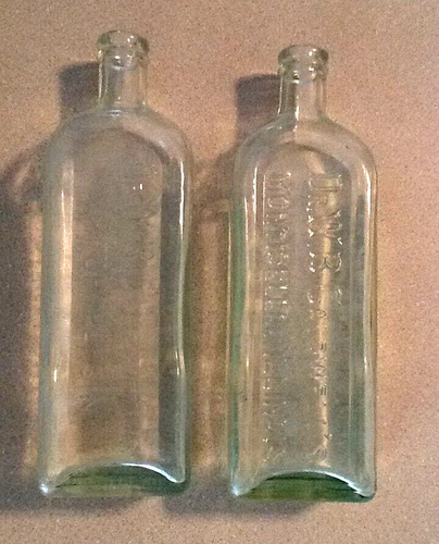 Two (2) Antique Glass Bottles  ●  Dr. W B CALDWELL'S  ●  Patent Medicines - Picture 1 of 9