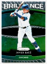 2020 Panini Prizm Brilliance Green Javier Baez #B-5 Chicago Cubs
