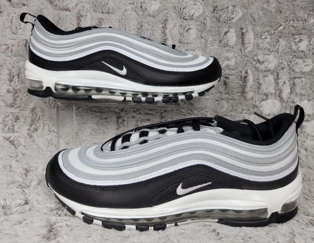 Nike Men's Air Max 97 Black Metallic Silver Casual Shoes