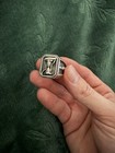Clocks & Colours Men's 925 Sterling Silver Rook Signet Ring Size 11 No Stone — photo 1
