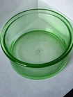 Hazel Atlas Refrigerator,  Uranium Green Glass, Missing The Lid.