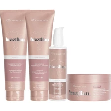 Fit Cosmetics kit Brazilian Nutri Home Care 4 Steps | Shampoo, Conditioner, Mask