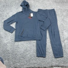 Layer 8 2 Piece Tracksuit Set Kids XL 18/20 Blue Hoodie Jogger Sweatpants NWT