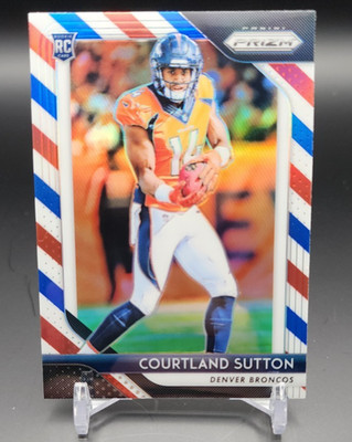 2018 Panini Prizm Cortland Sutton RC Red White Blue Prizm Broncos Rookie