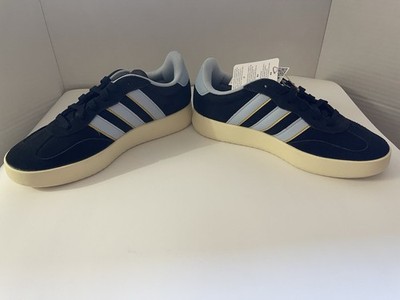 Adidas Barreda Black Blue White Gold Suede JP7108 Women's Size 9