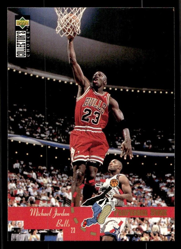 1995-96 Collector's Choice #195 Michael Jordan Chicago Bulls Professor Dunk MINT
