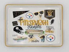 NFL Pittsburgh Steelers Loco Fan Large Serving Tray w/Handles