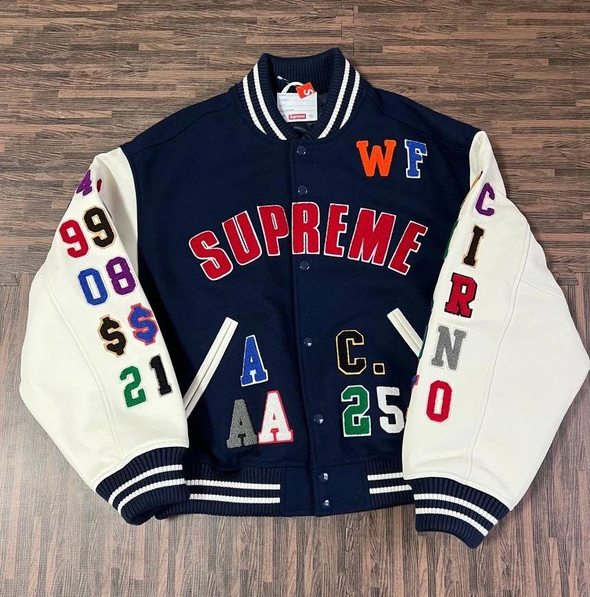 Veste universitaire Supreme Praises bleu marine
