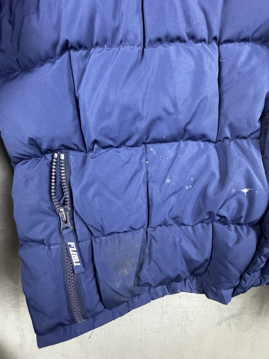 Vintage FUBU Y2K Puff Jacket Reversible Down XXL Puffer BLUE