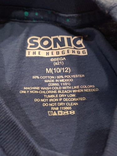 Sonic The Hedgehog Tee Size M 10/12 - Picture 3 of 4