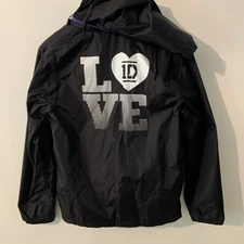 One Direction Black And Purple Zip Up Windbreaker Size XS/S