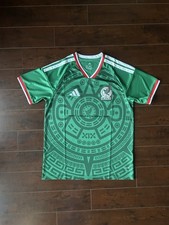 Mexico Home 2026 World Cup Jersey Green Aztec Design  Mens Size 2XL XXL 