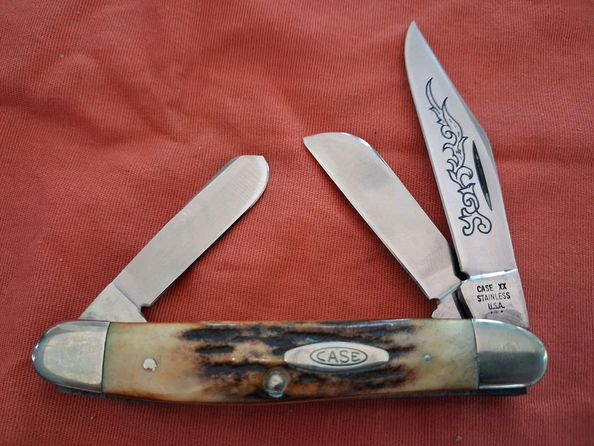 Case XX Stag/Antler Handle Blue Vintage Knives for sale | eBay