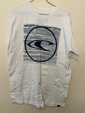 New O'neill Lines T-Shirt Tee SS Shirt Men Surf Skate White Pullover M